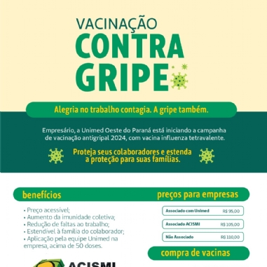ACISMI E UNIMED fecham parceria para vacinao contra a gripe	 