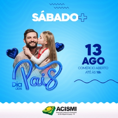ACISMI informa que comrcio de So Miguel vai atender em horrio especial nesse sbado (13)